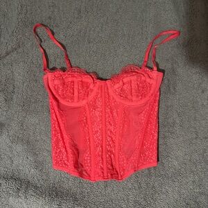 Coal Lace Bustier Top